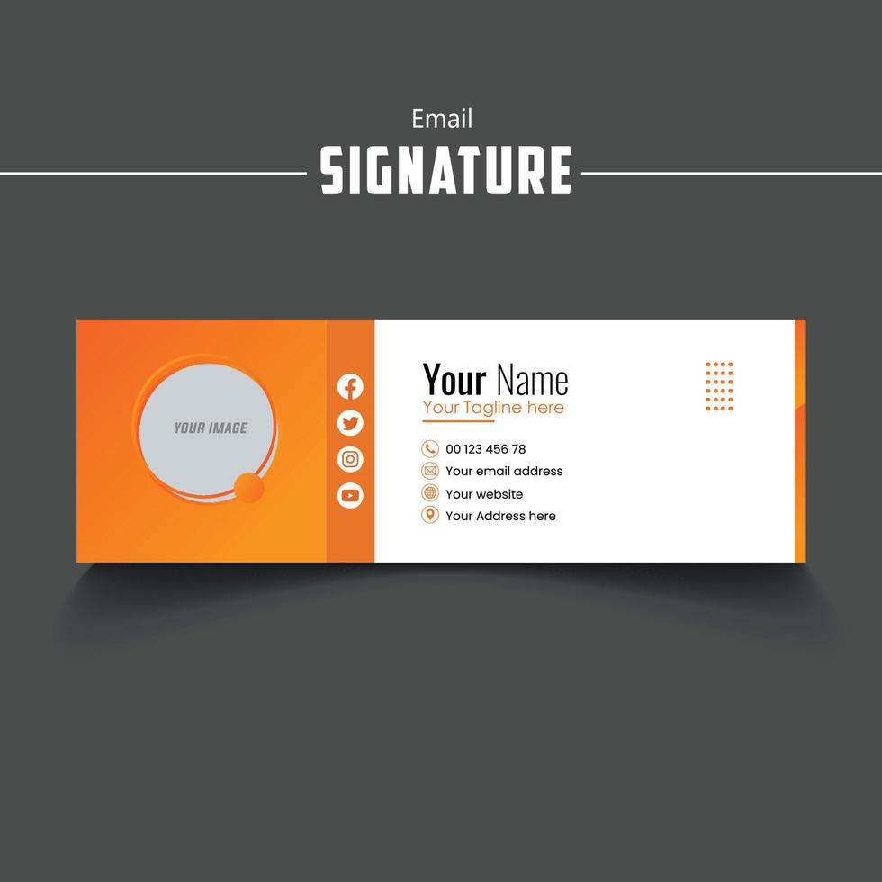 Modern Email Signature vector