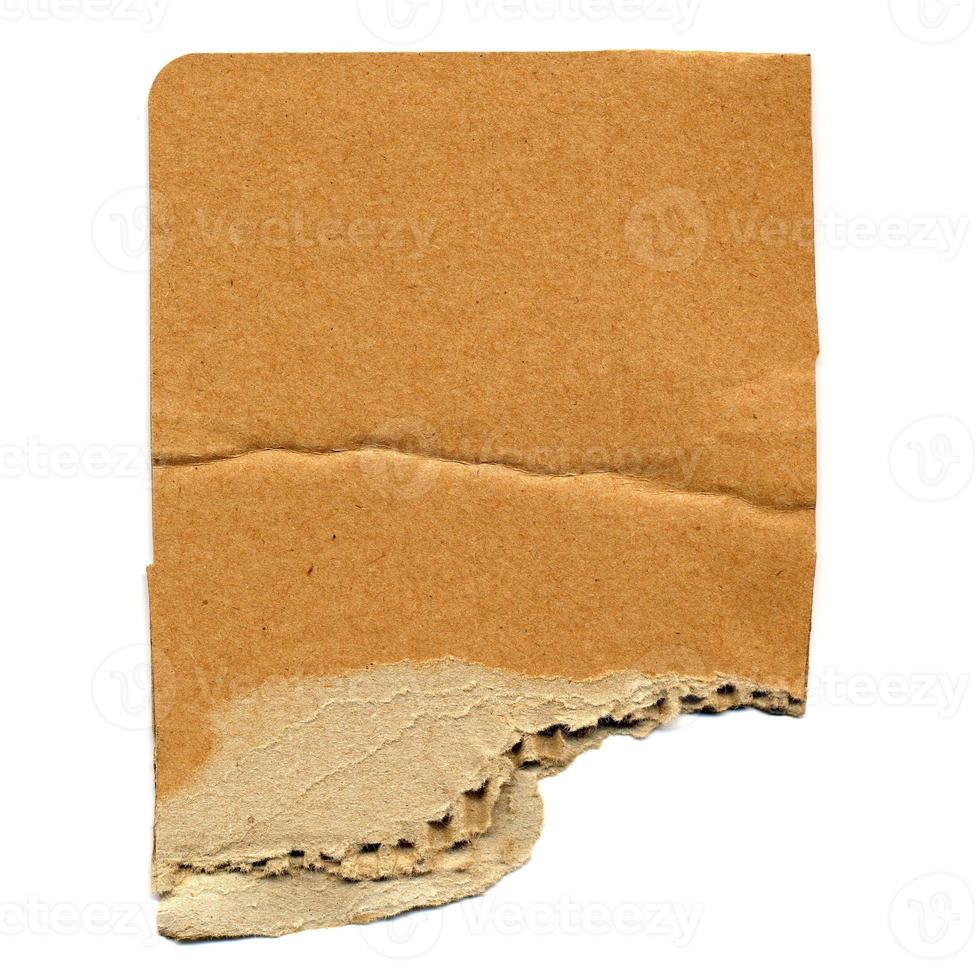 brown corrugated cardboard texture background isolated over white photo