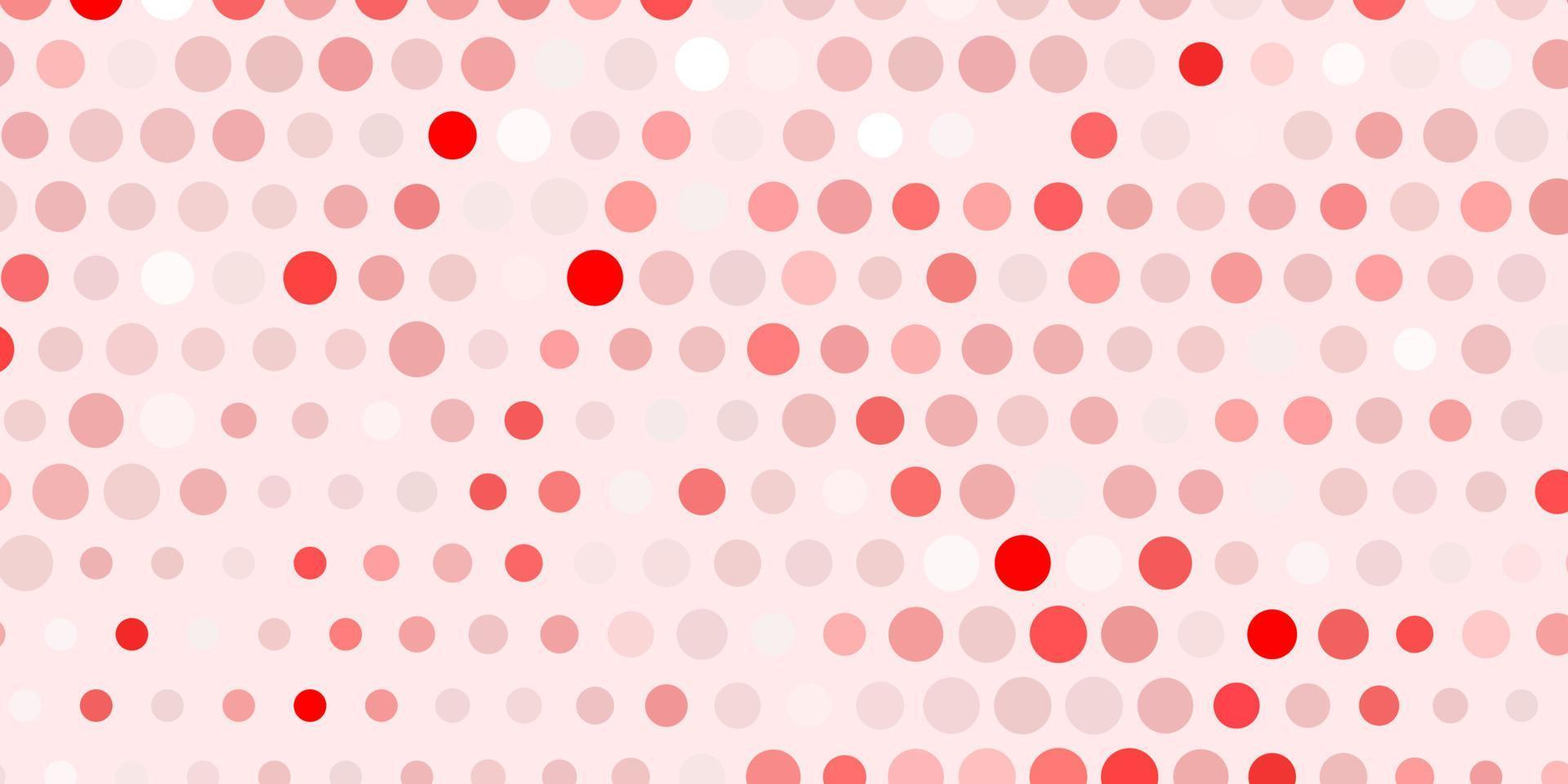 diseño de vector rojo claro con formas circulares.