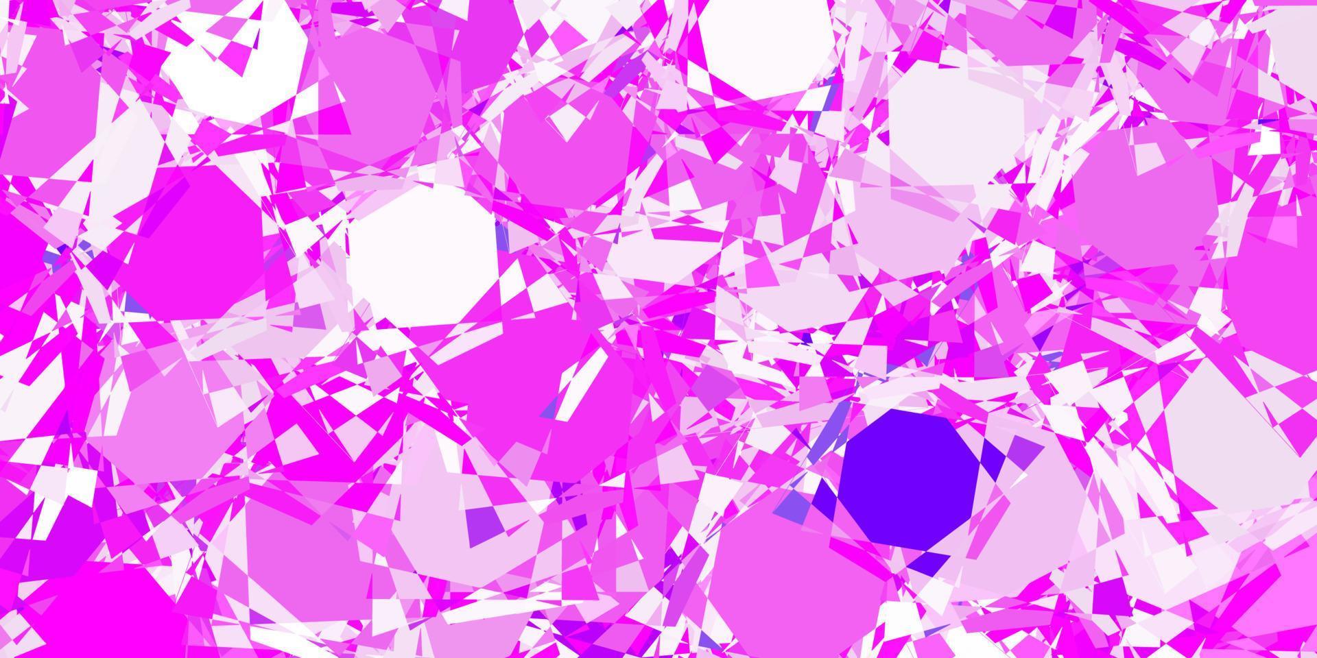 Fondo de vector púrpura claro con triángulos.