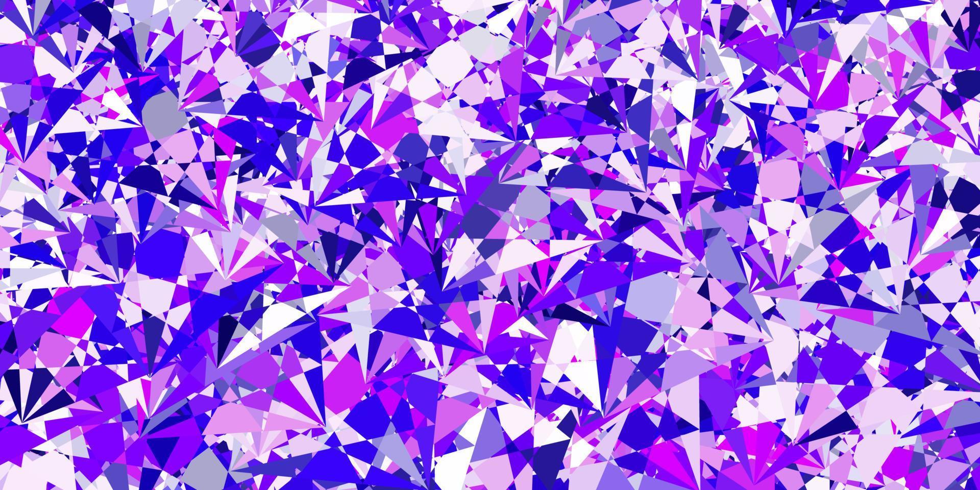 diseño vectorial de color violeta claro, rosa con formas triangulares. vector