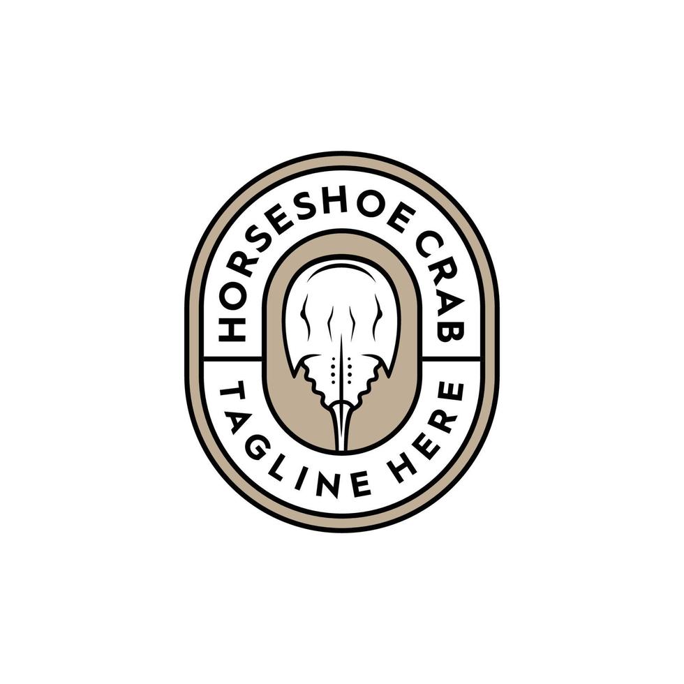 horseshoe crab logo premium vector