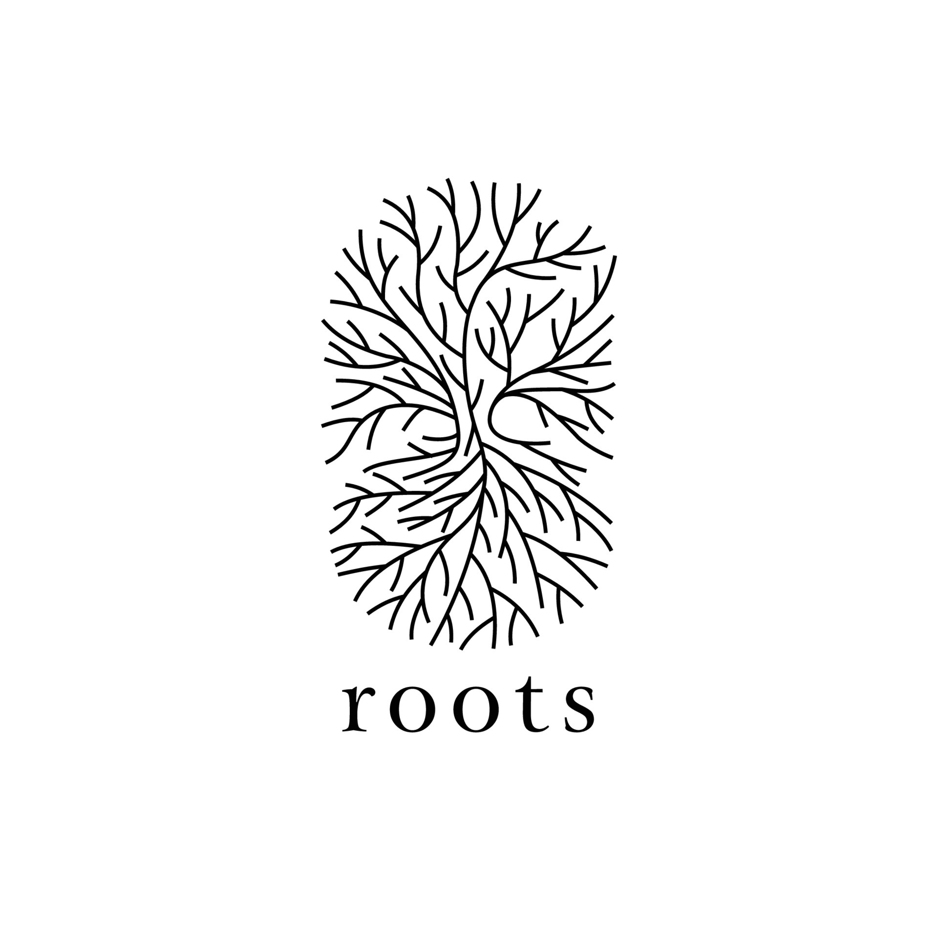 illustration logo vector graphic of dry trees and fibrous roots, good ...