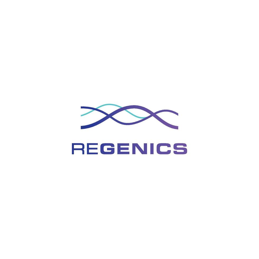 gráfico vectorial del logotipo de ilustración de la genética humana, bueno para el logotipo de la ciencia vector