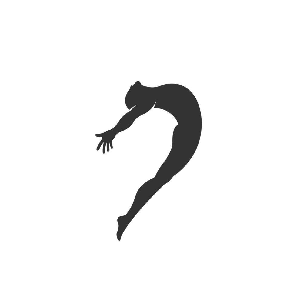 illustration of a beautiful ballet jump person vector