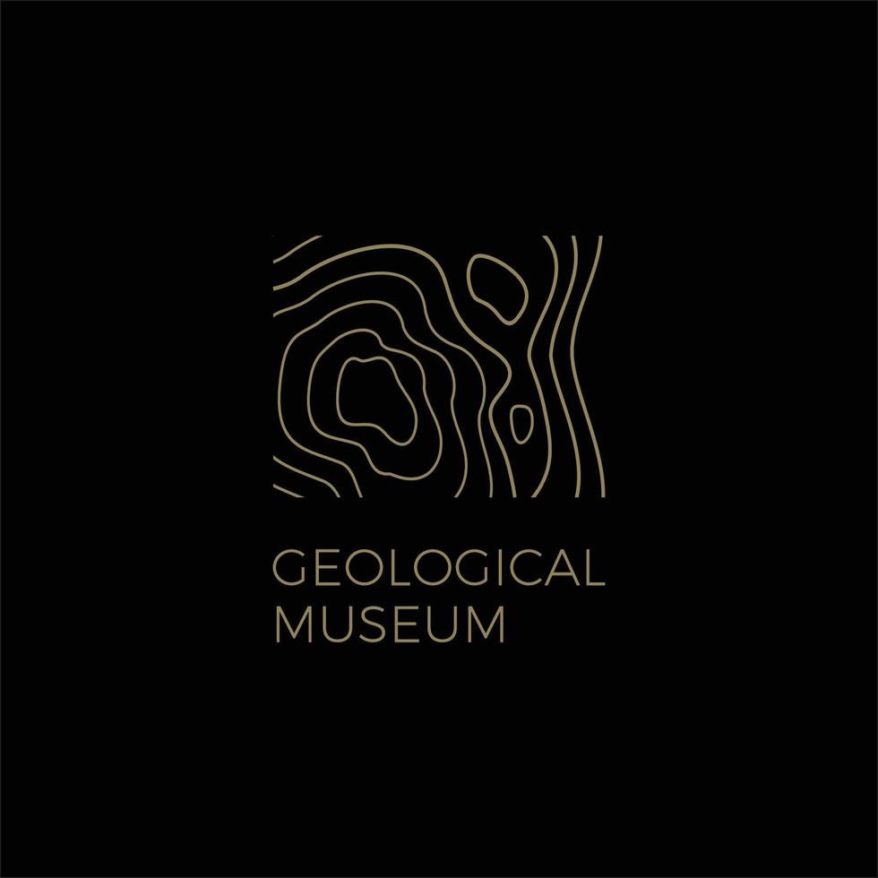 gráfico vectorial del logotipo de ilustración de las líneas de textura de la tierra, bueno para el logotipo geológico vector