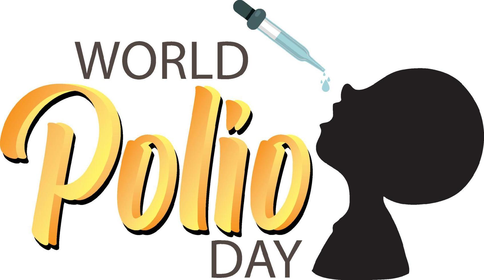 World Polio Day poster design with oral poliovirus vaccine vector