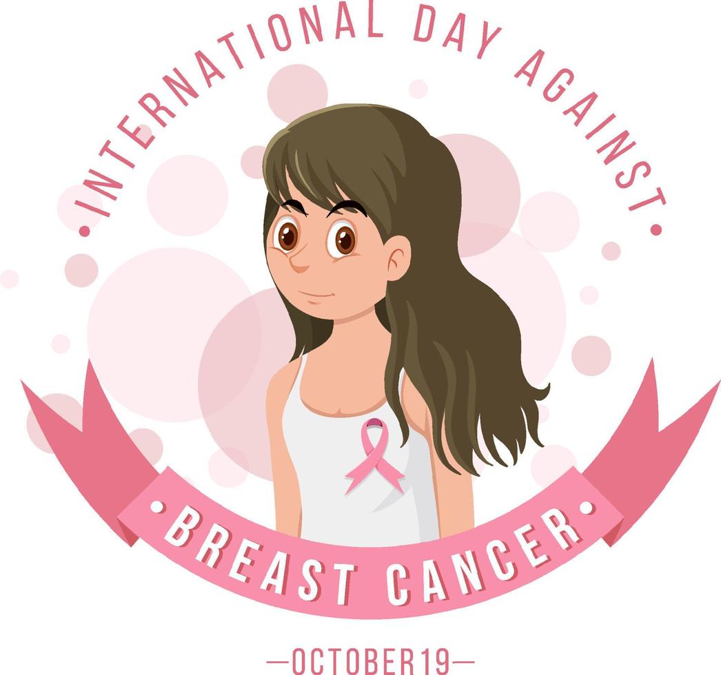 International Day Against Breast Cancer banner vector