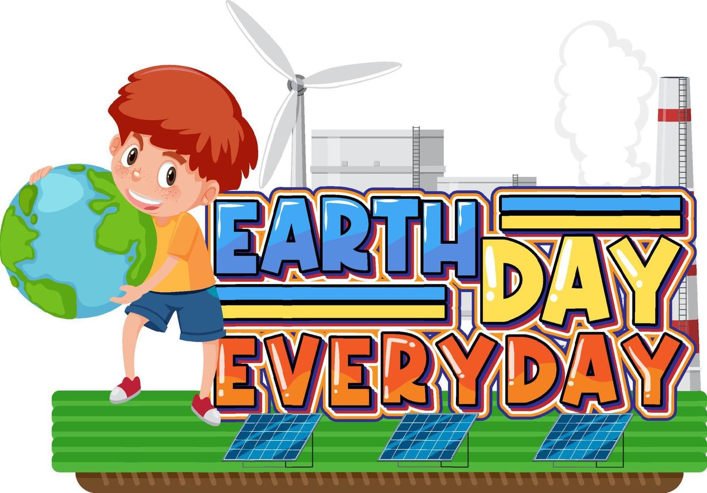 Earth Day Every Day banner design vector