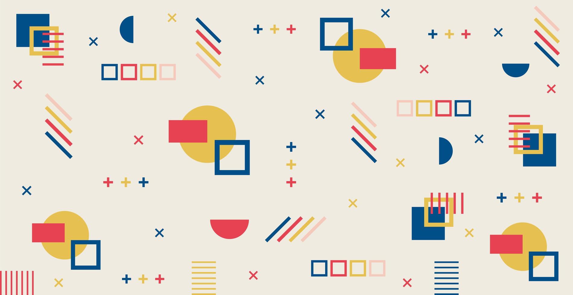 Abstract background with different geometric shapes - illustration vector