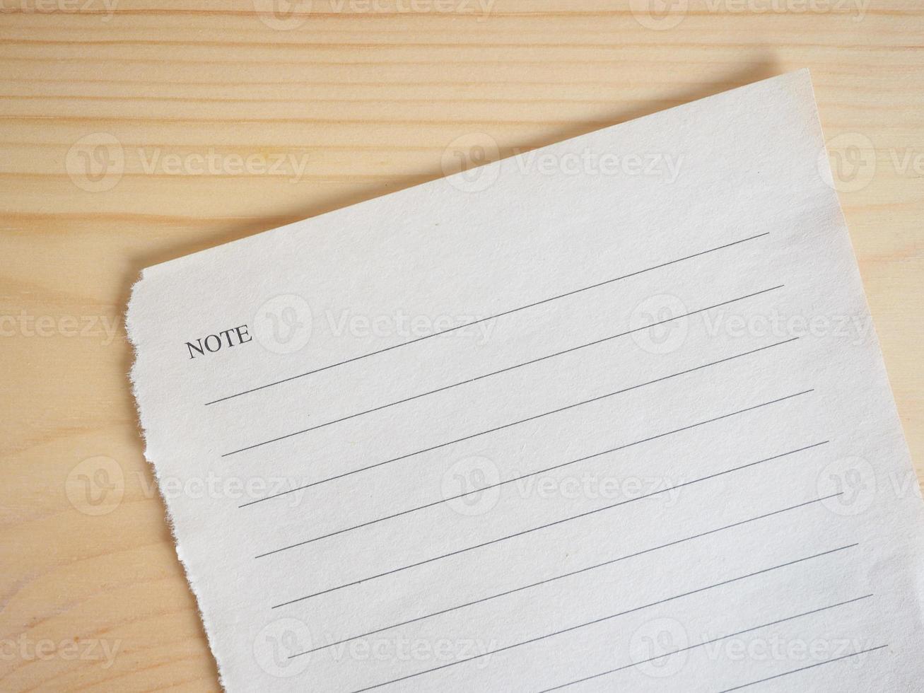 Blank notebook page photo
