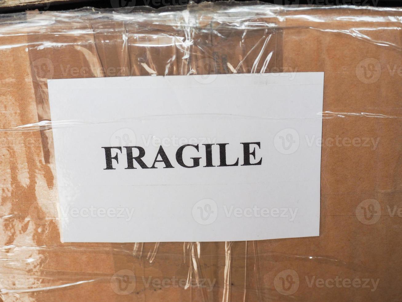 Fragile handle with care sign photo