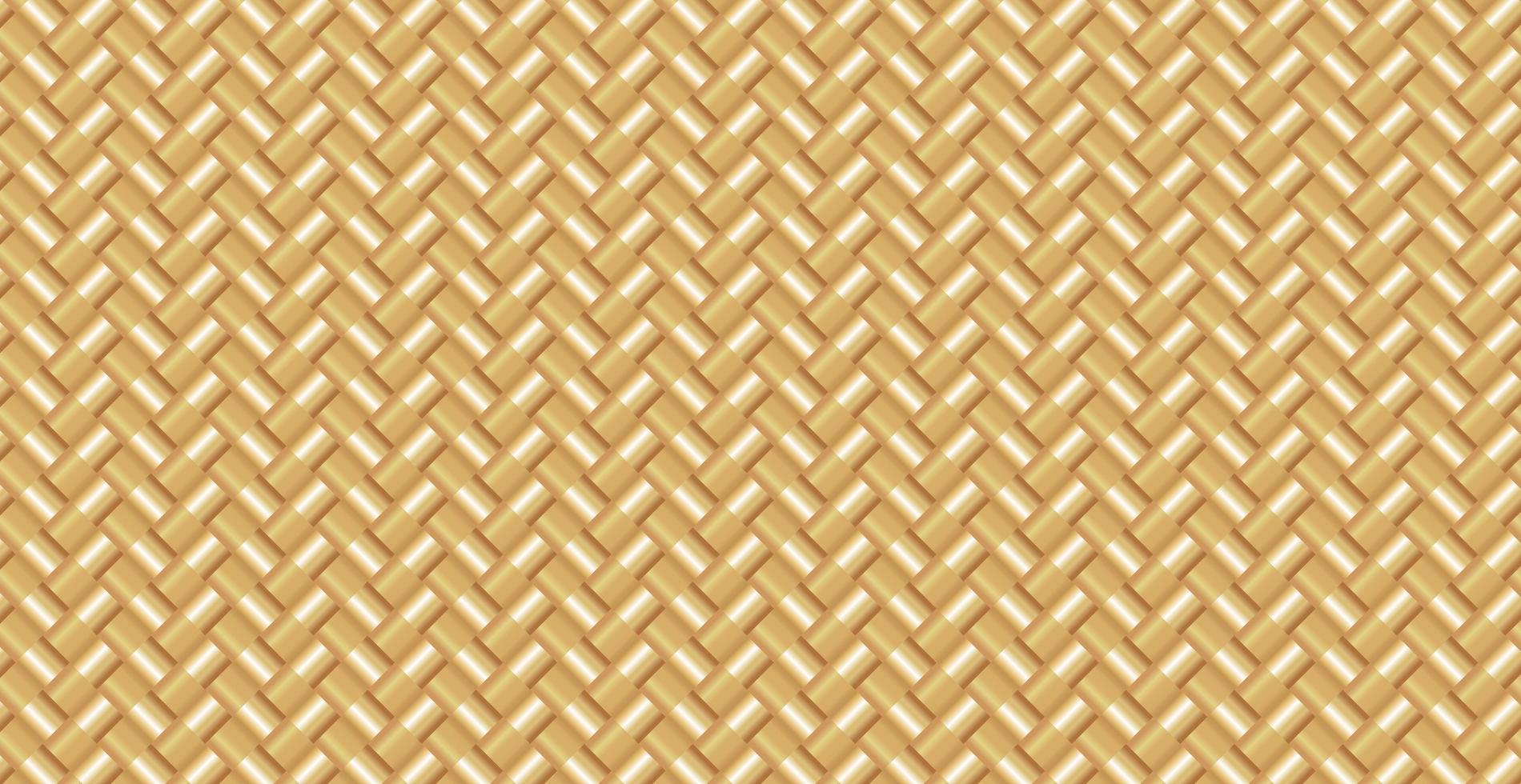 Panoramic golden gradient braided background, repeating elements - Vector