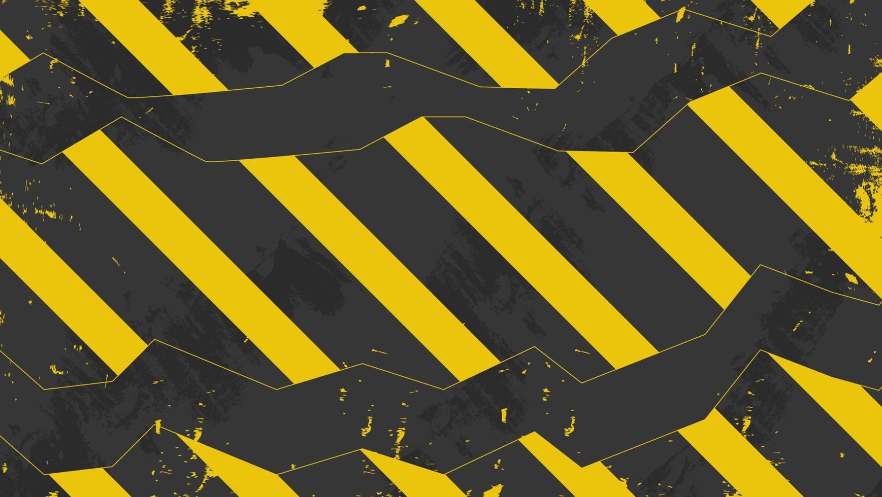 Abstract Yellow Stripes Grunge Texture Design In Black Background vector