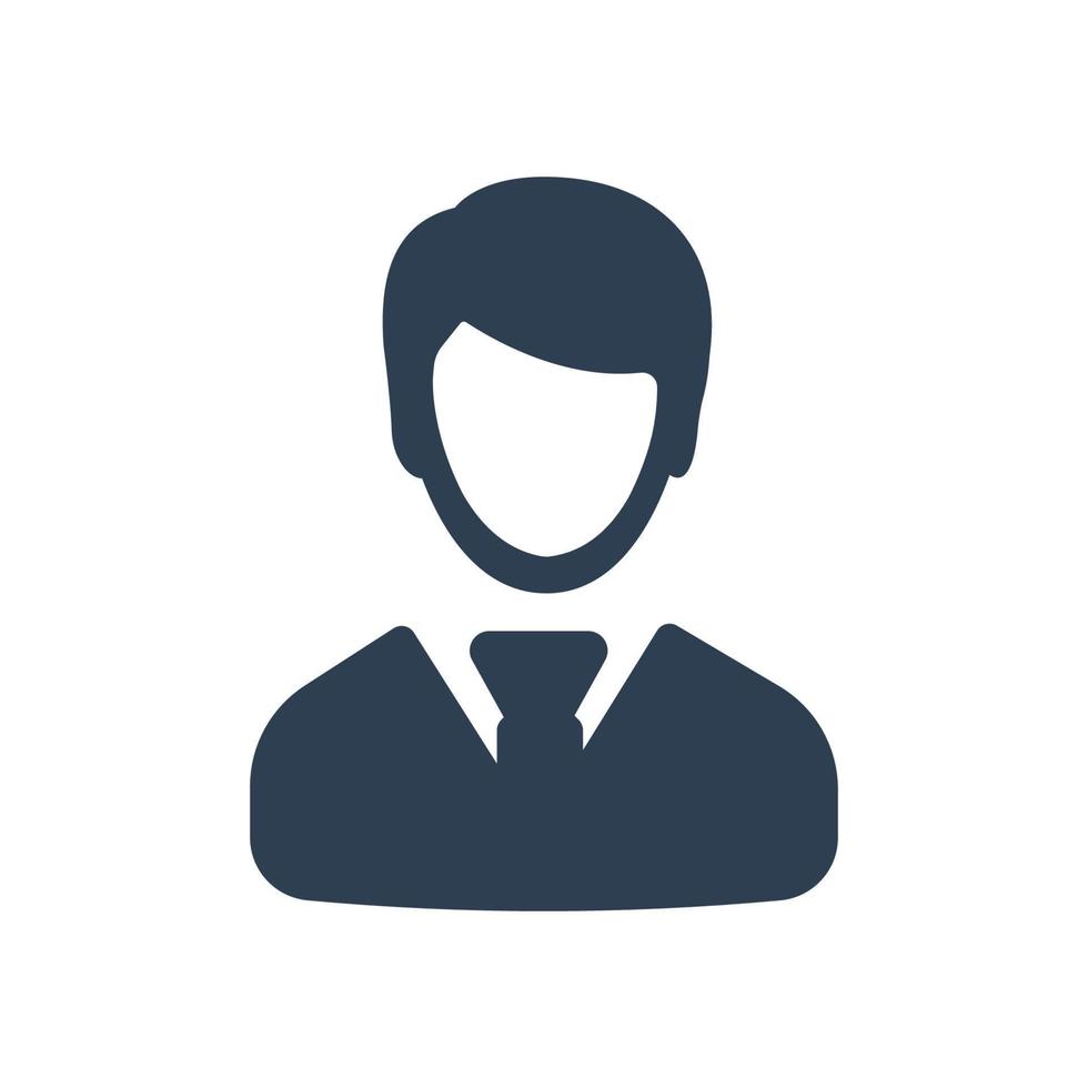 Business person, user, avatar icon vector