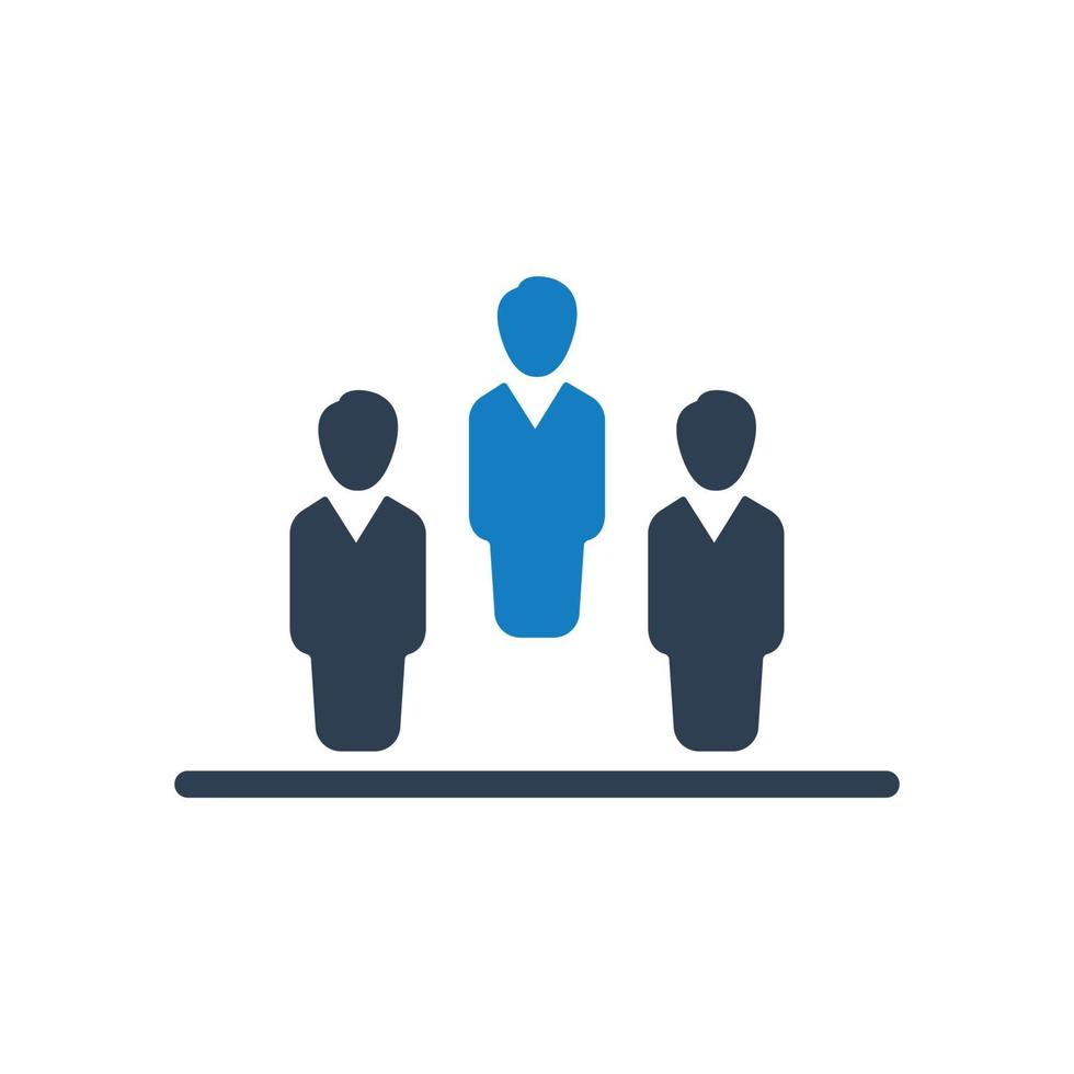 Business leadership, crowd, team icon vector