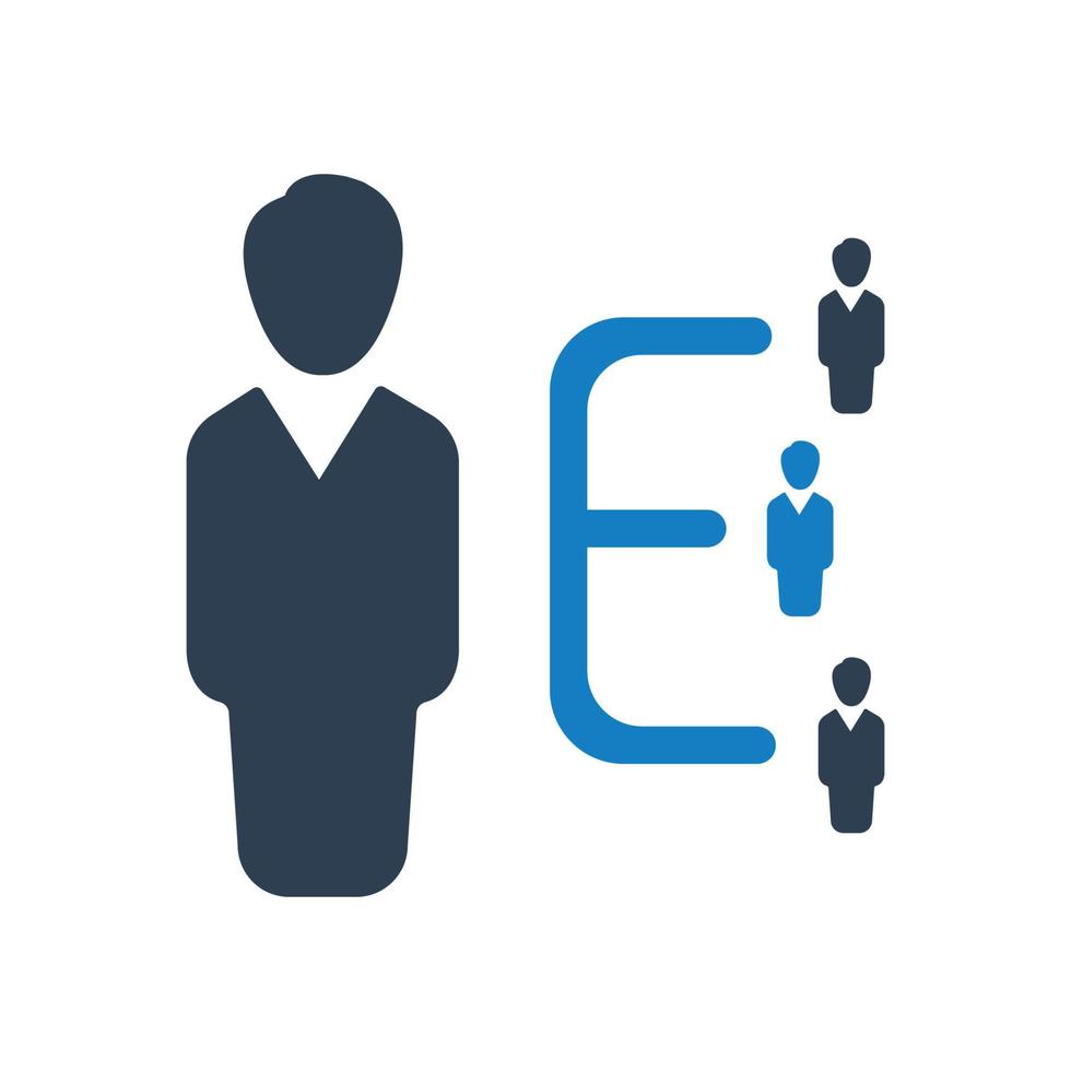 PrintEmployee management icon, Organizational Structure vector