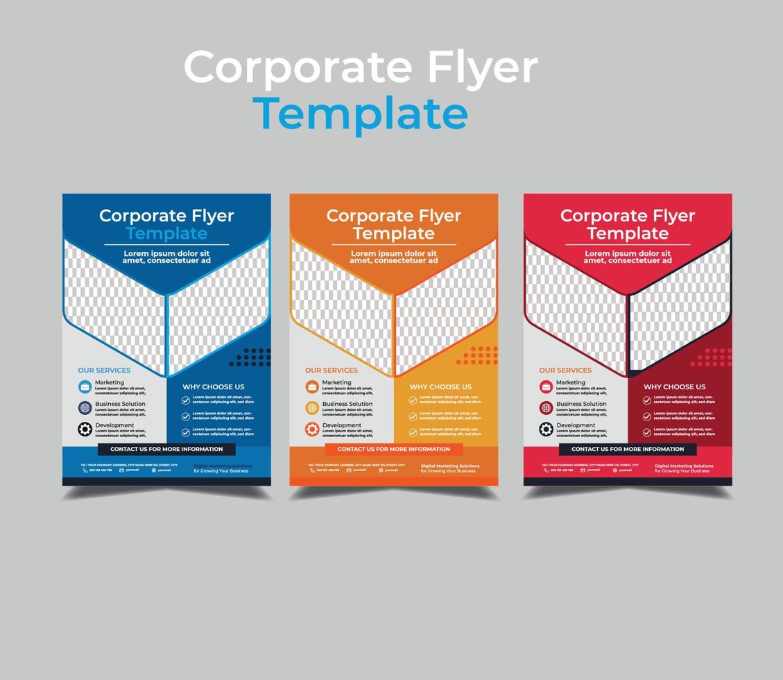 Corporate Flyer Design, A4 Business Flyer Template vector
