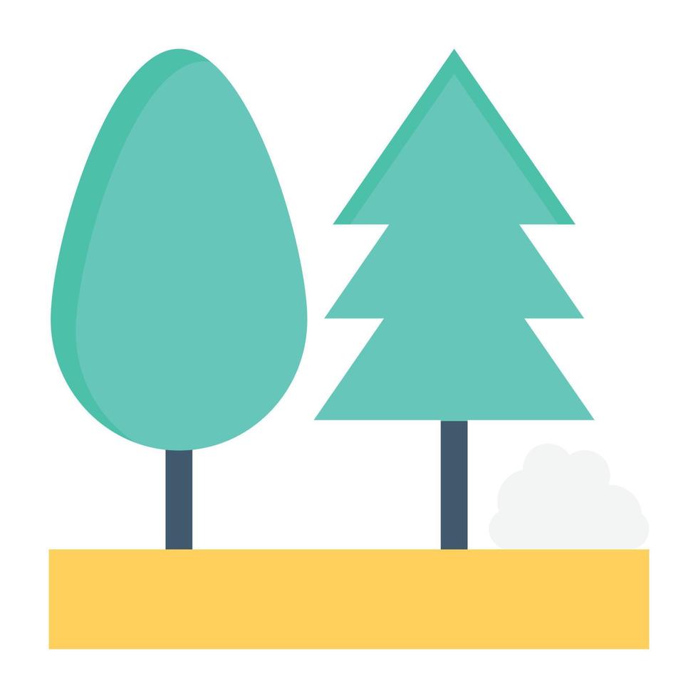 Trendy Trees Concepts vector