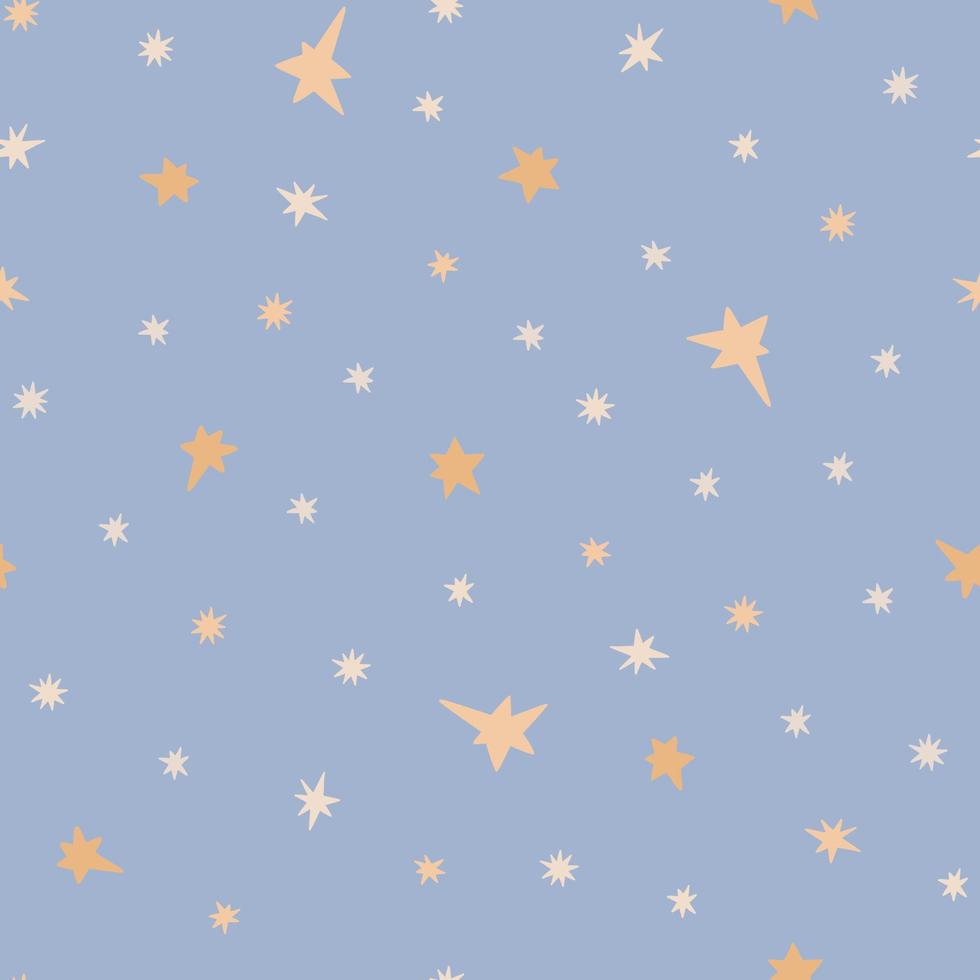 Lovely Baby Shower Starry Sky Seamless Pattern Vector Illustration Hand Drawn Stars In Random Chaotic Order Sweet Dreams Children Funny Simple Image For Textile Gift Paper Vector Art At Vecteezy