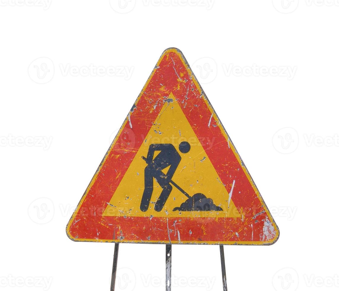 Road work sign photo