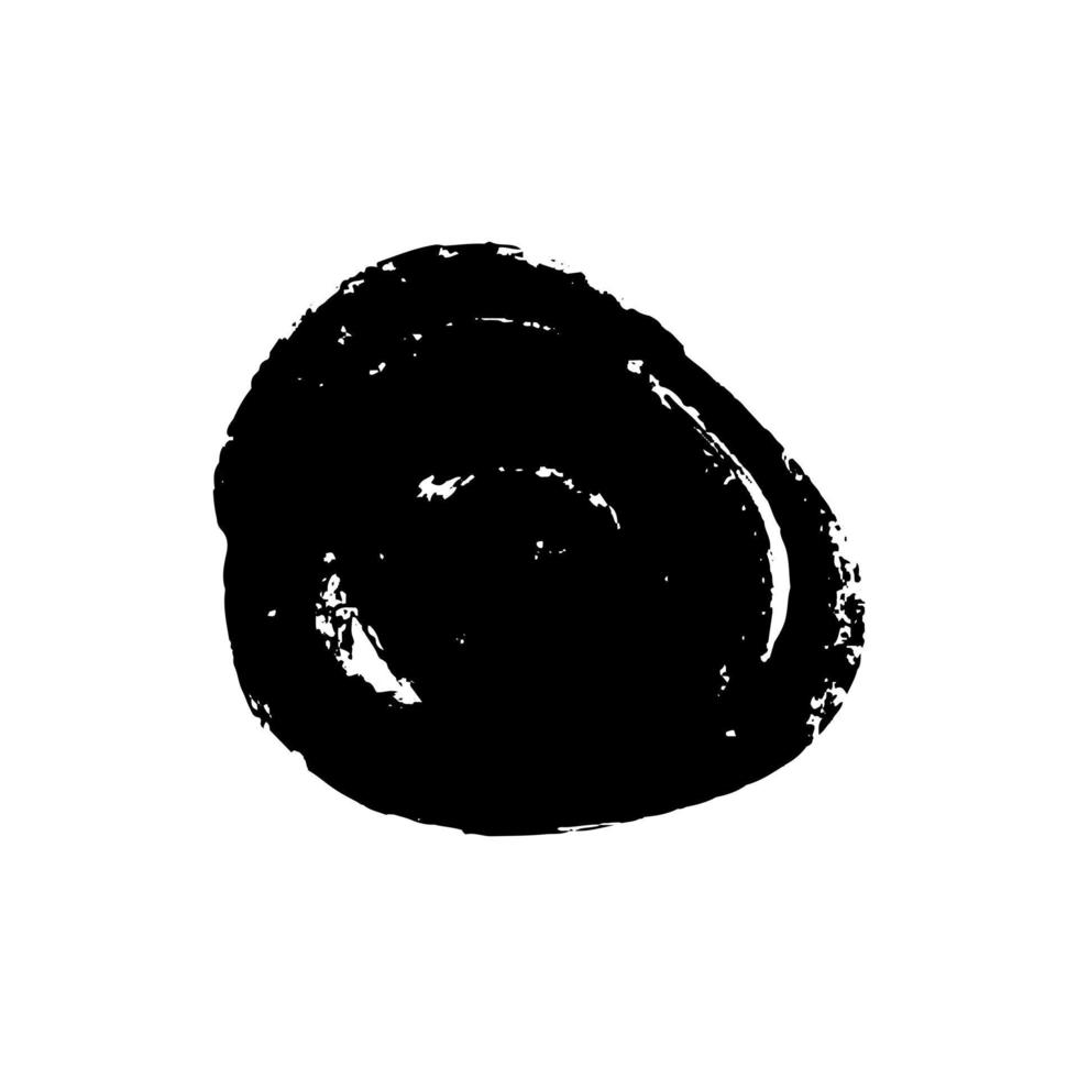 Ink circle. Black grunge hand drawn ink circle for banner design. vector