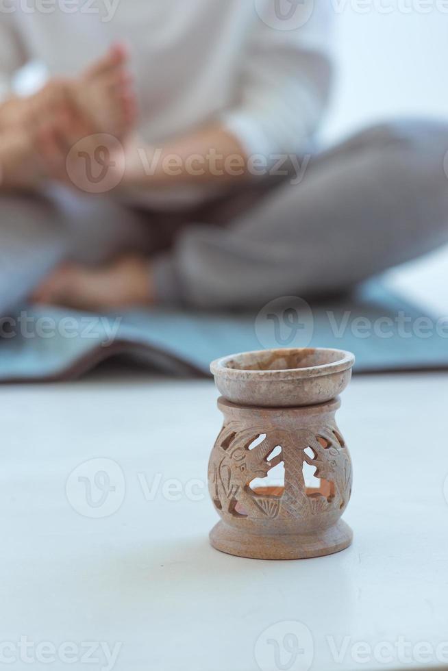 Hands making thai feet massage to a man. Alternative medicine and thai massage concept photo