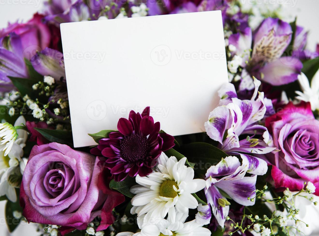 Bouquet of pink flowers photo