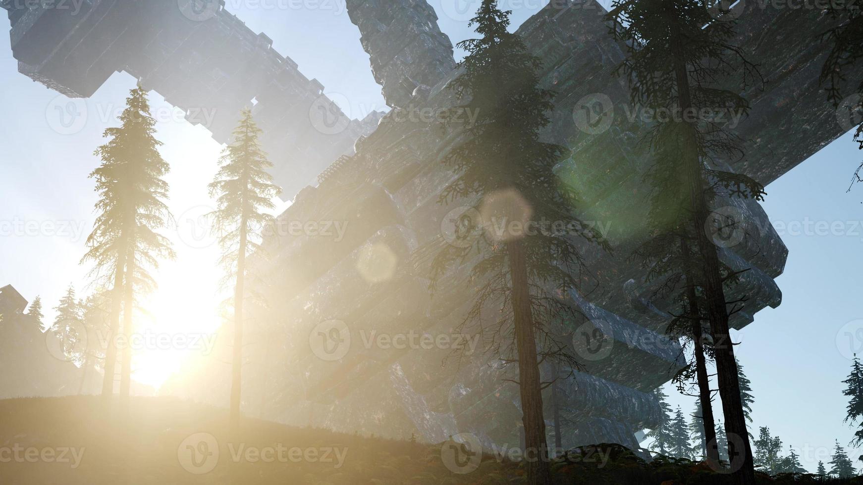UFO crashed in the forest photo