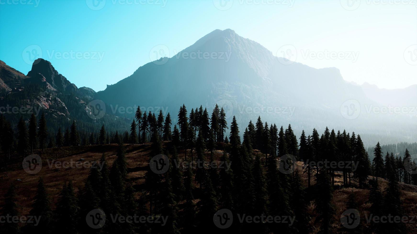 aerial view of canadian rockies mountain photo