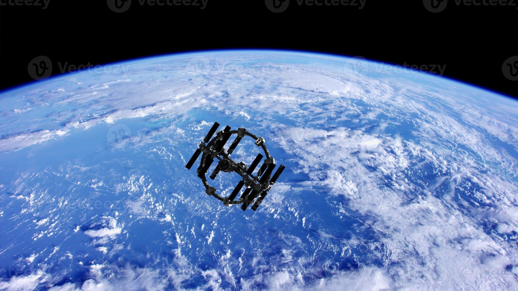 International Space Station in outer space over the planet Earth photo