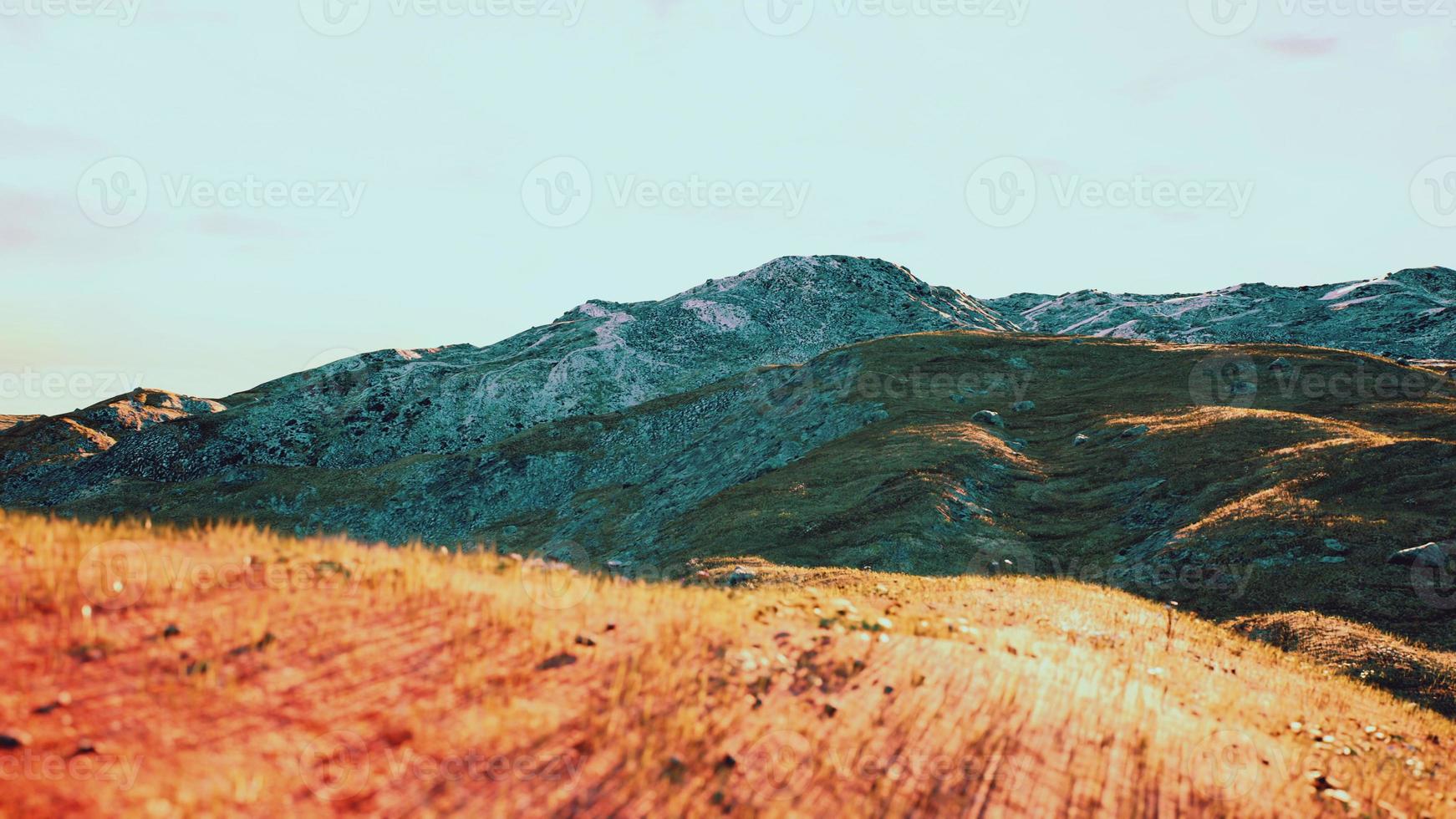 sunset colors mountain sky landscape photo