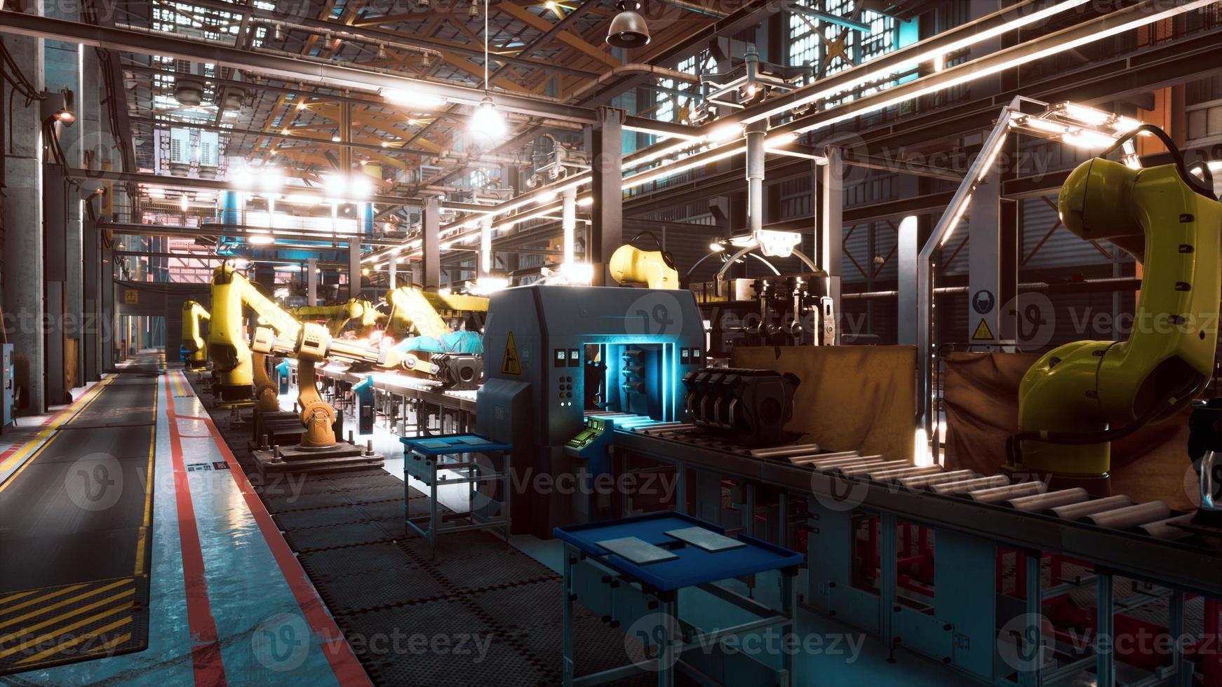 Automobile assembly line production in car factory photo