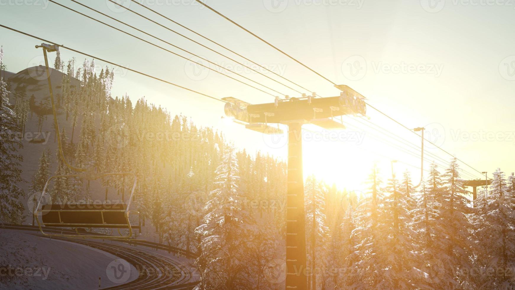 Empty Ski Lift photo