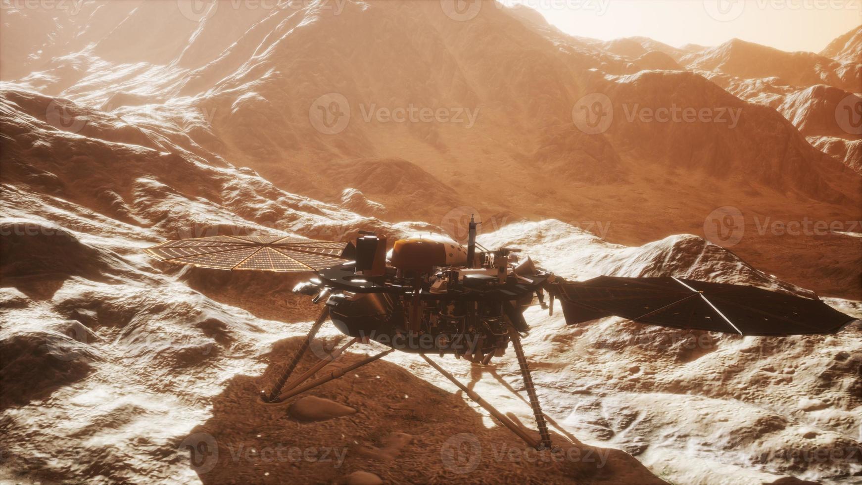 Insight Mars exploring the surface of red planet photo