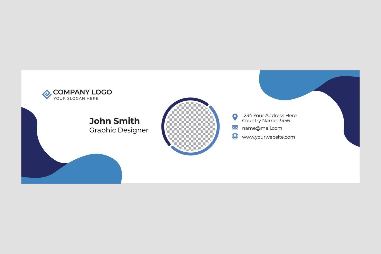 Email Signature Template vector