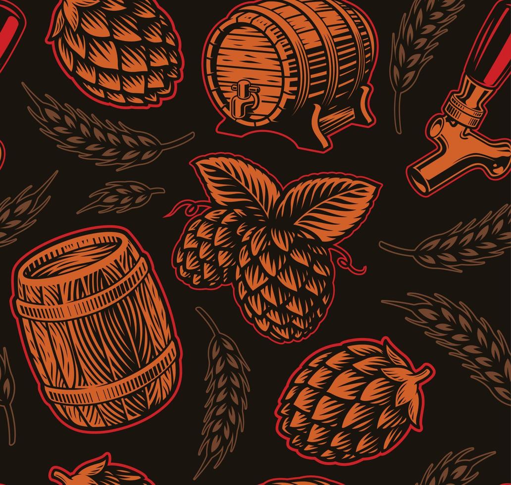 Beer Seamless background vector