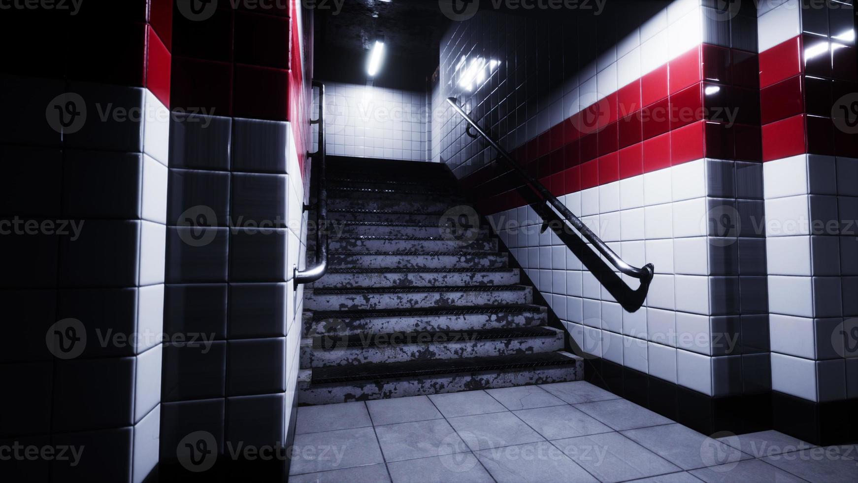 empty old subway train station photo