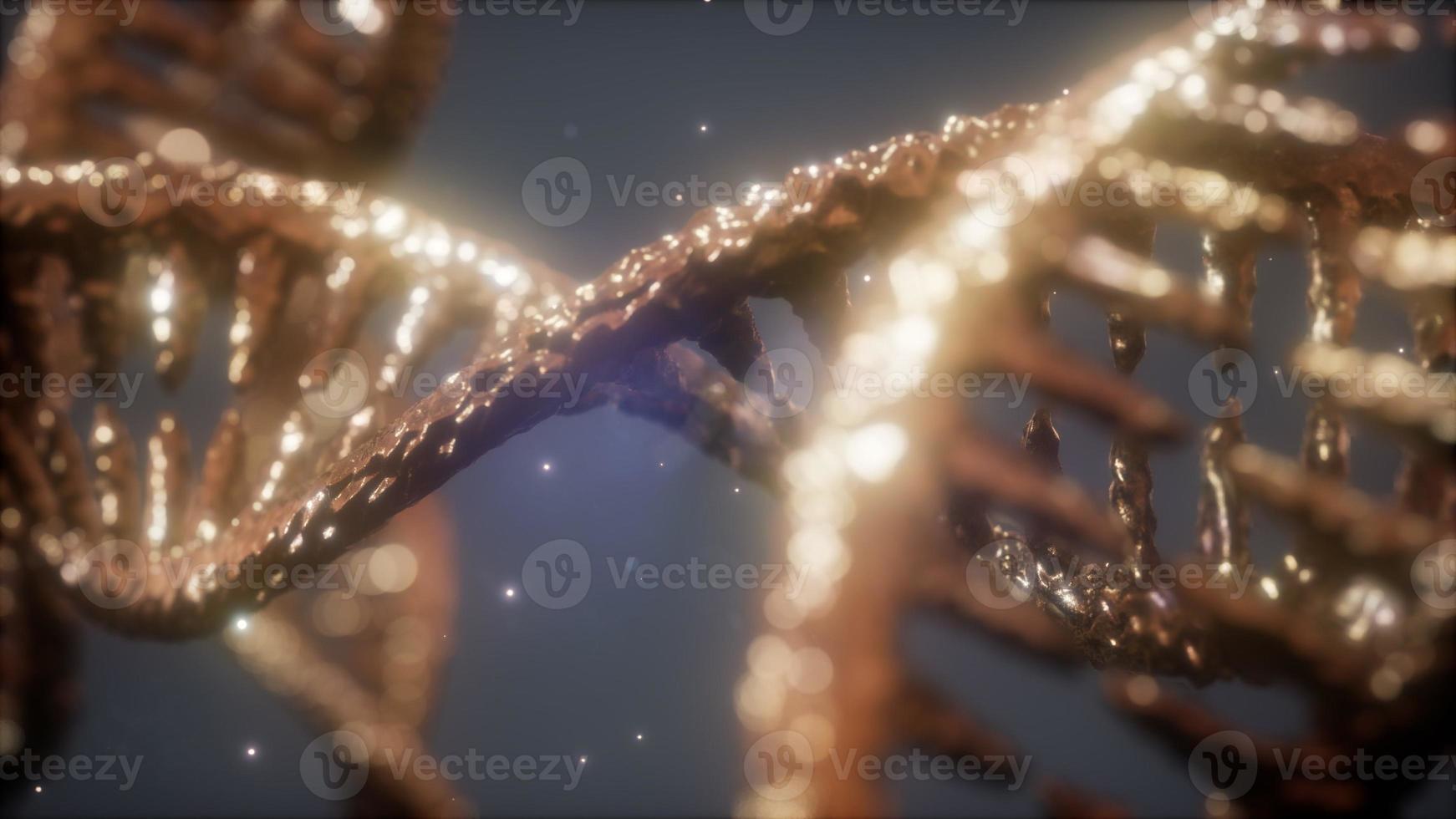 double helical structure of dna strand close-up animation photo