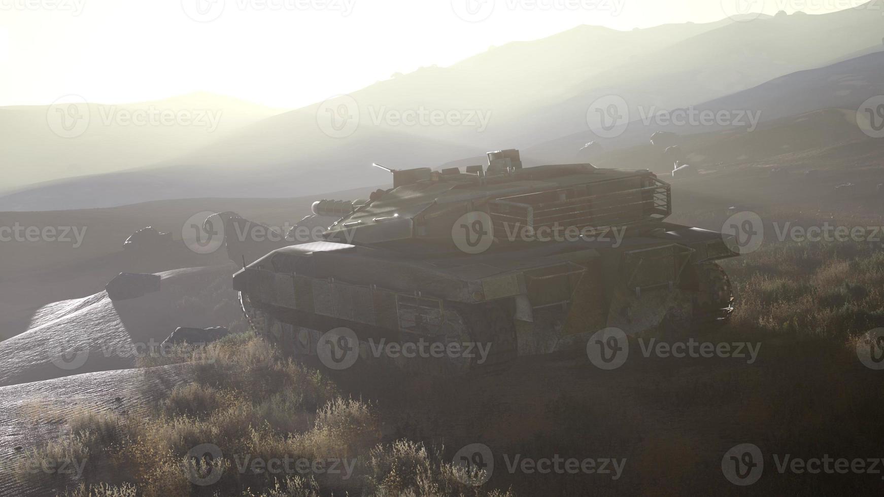 Old Rusty Tank in Desert photo