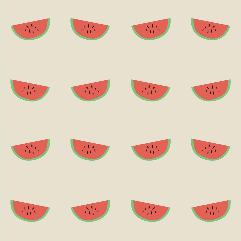 Seamless pattern of cute watermelons vector