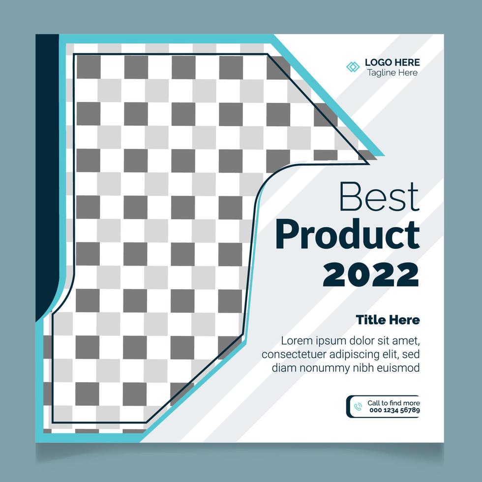Best Product 2022 Post Template vector