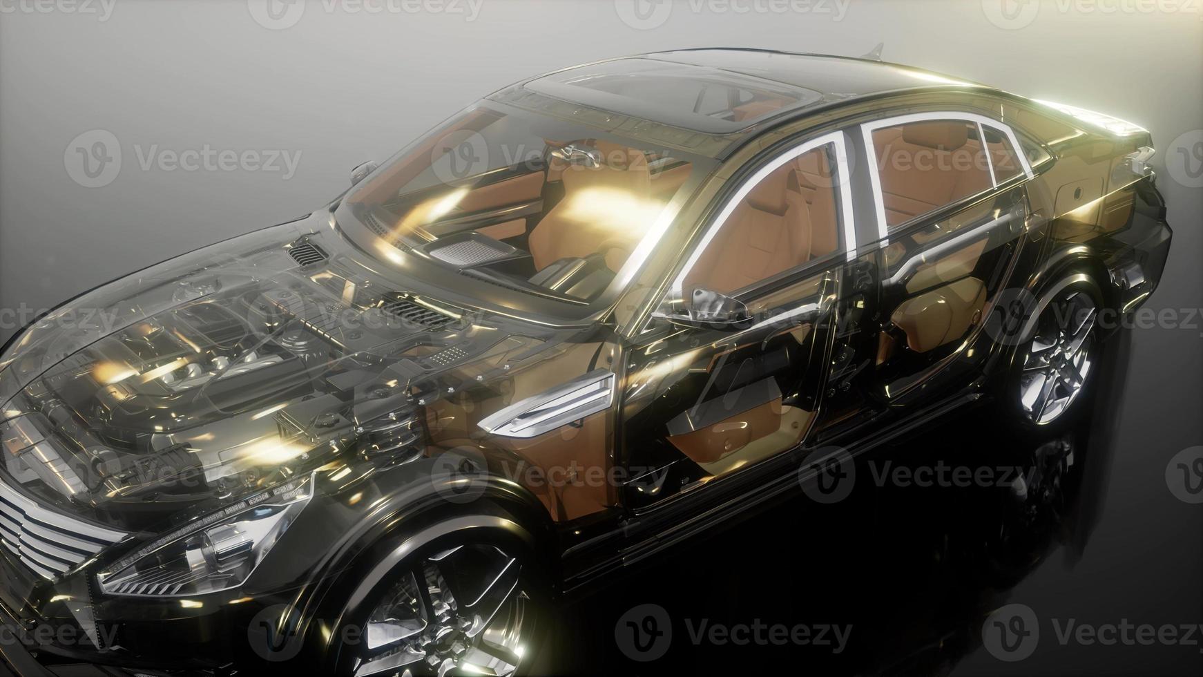 engine and other parts visible in car photo