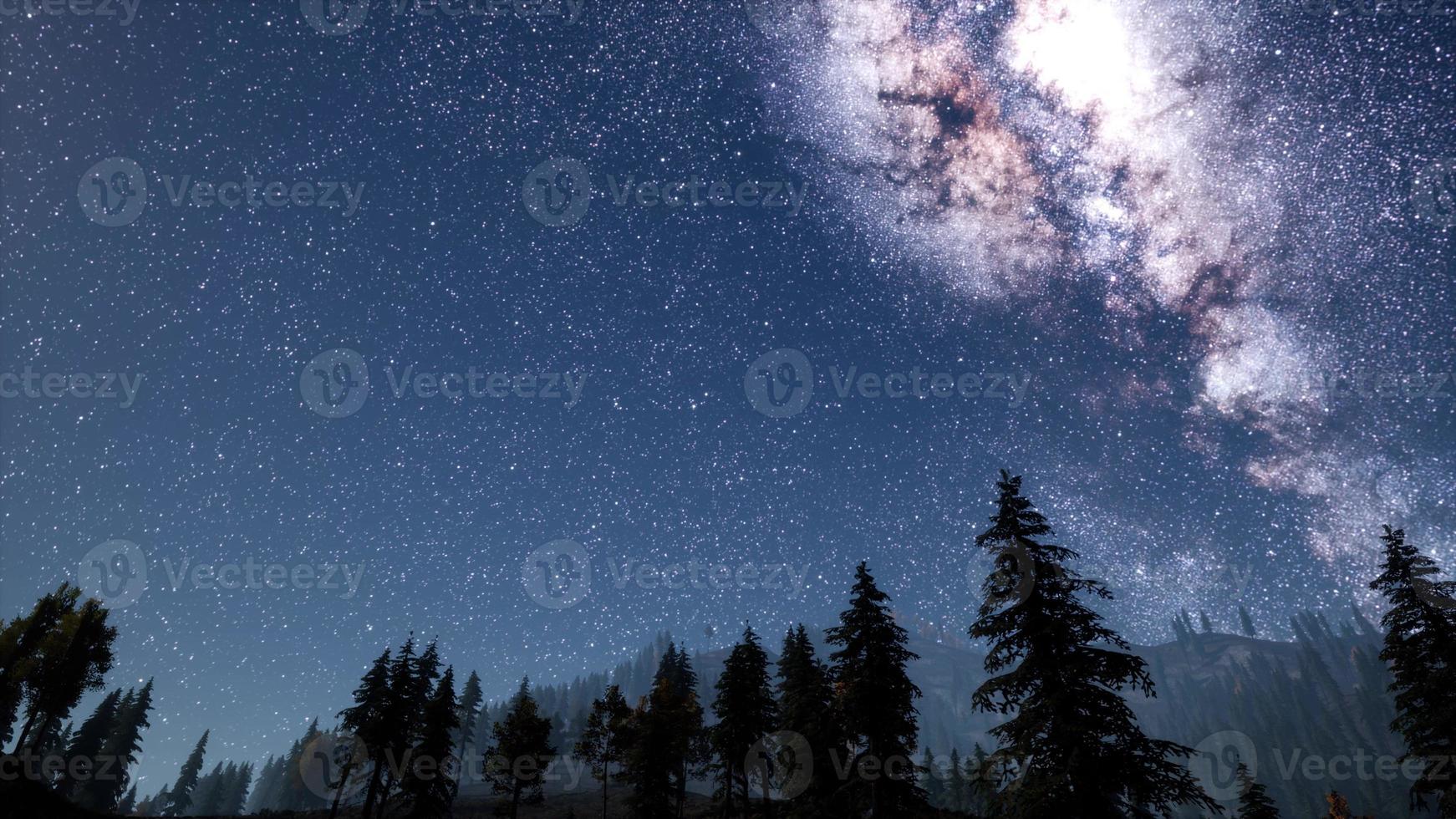 Milky Way stars with moonlight photo