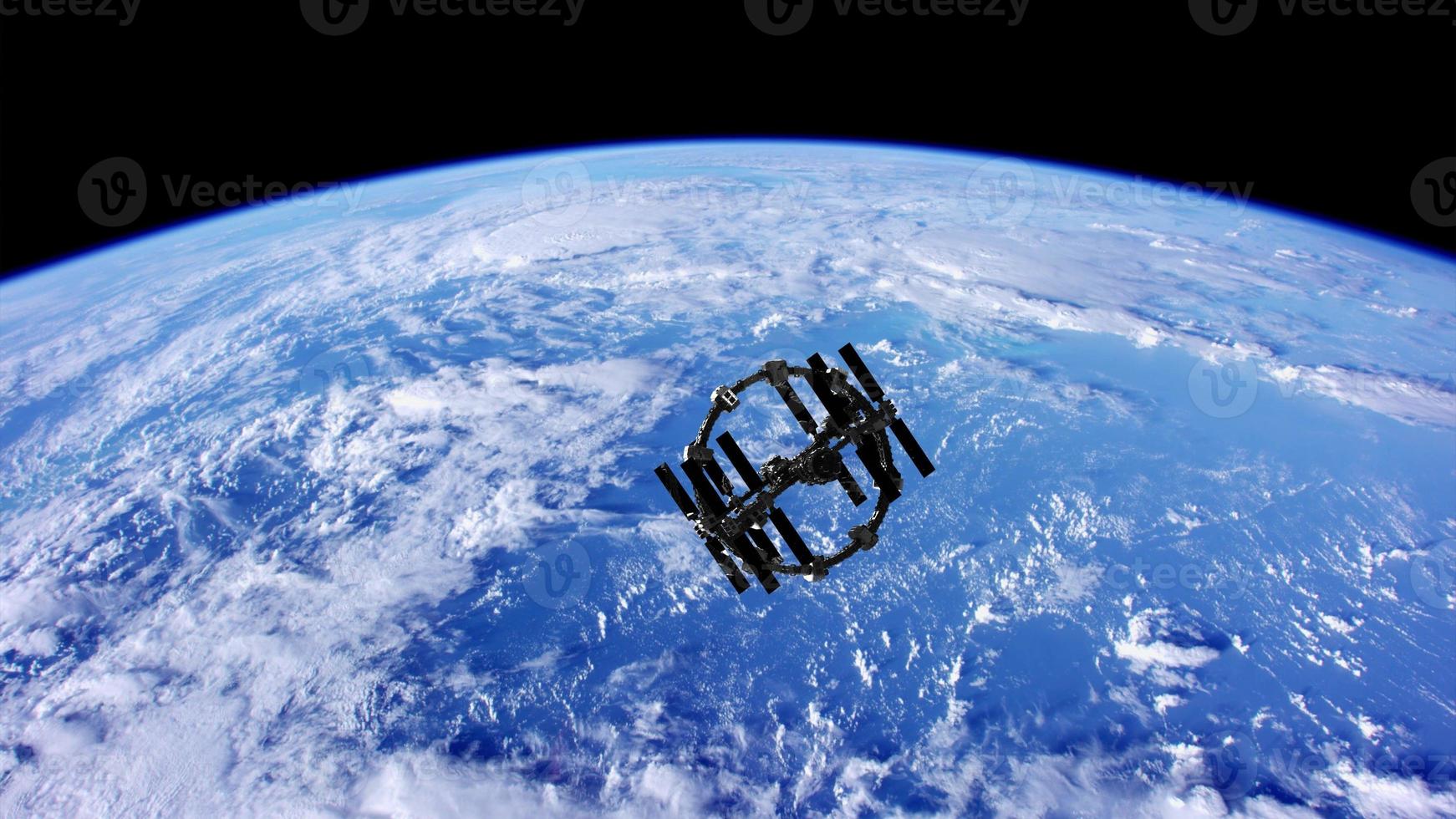 International Space Station in outer space over the planet Earth photo