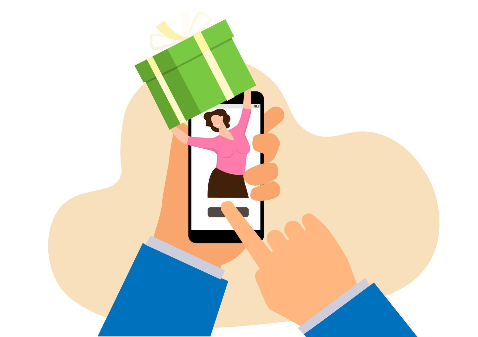 Order gifts online Delivery vector illustration 5605257 Vector Art at