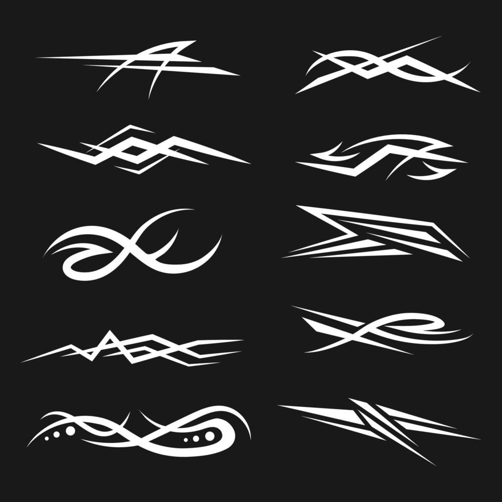 tribal stripe decal for car hood vector image