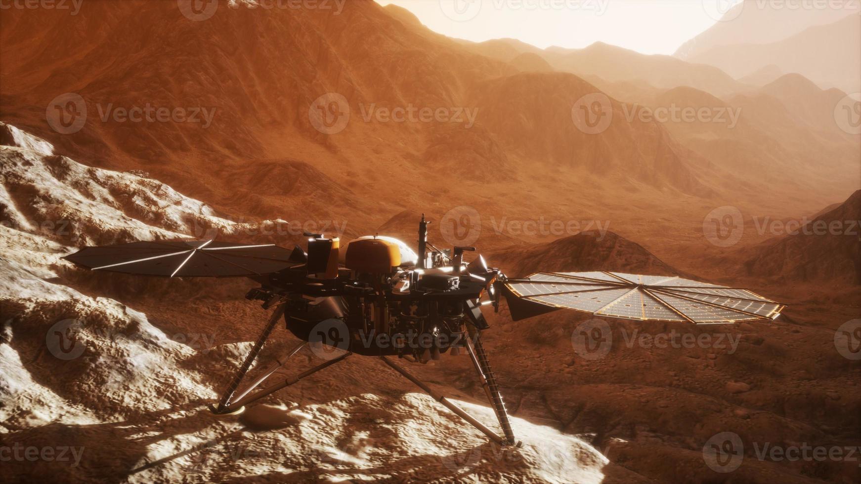 Insight Mars exploring the surface of red planet photo