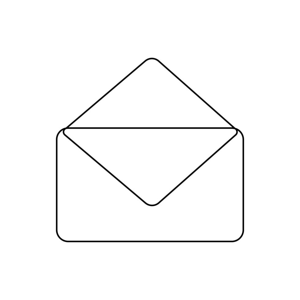 icono de correo electrónico de esquema. ilustración simple de símbolo de correo electrónico vector