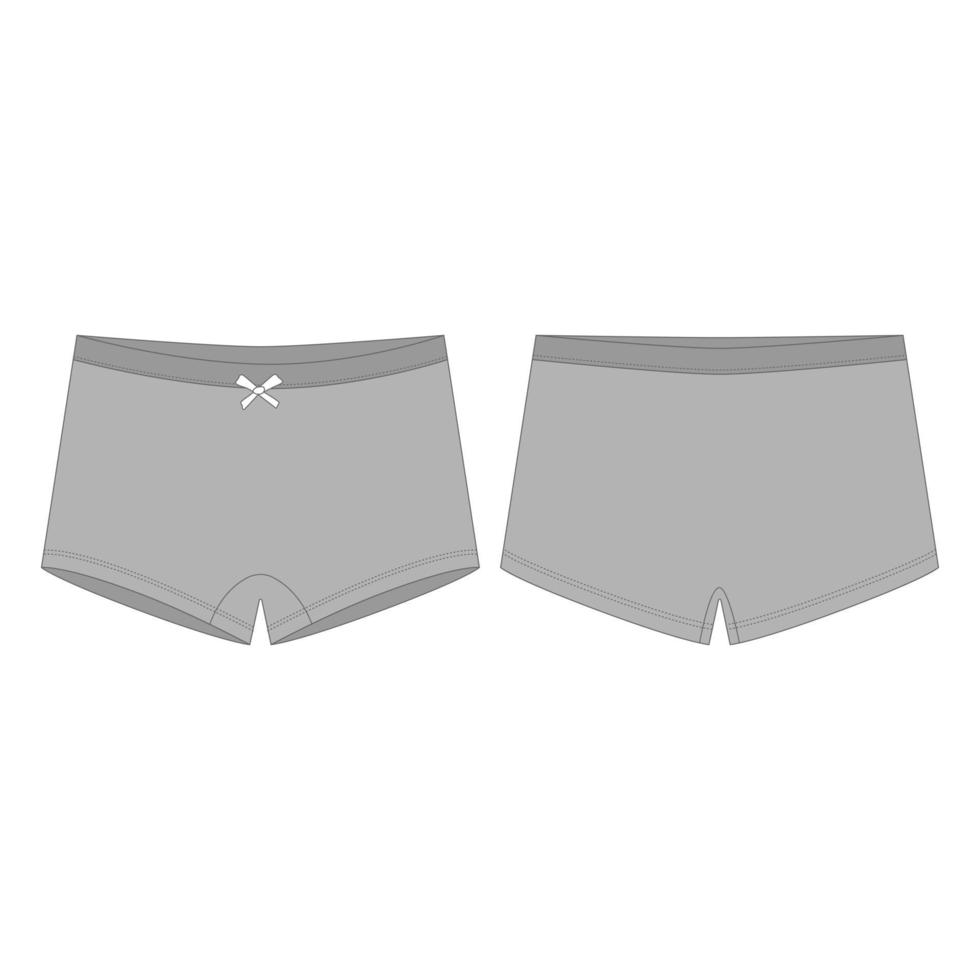 Mini short knickers underwear for children's on white background. vector